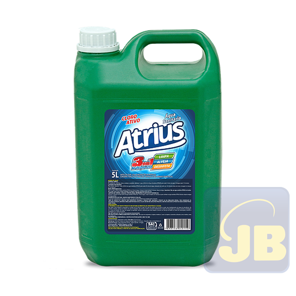 AGUA SANITARIA 5 LT CLORO ATIVO ATRIUS COD . 2432