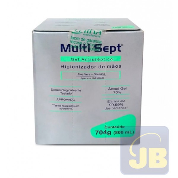 ALCOOL GEL ANTISSEPTICO REFI L 800 ML COD. 1611