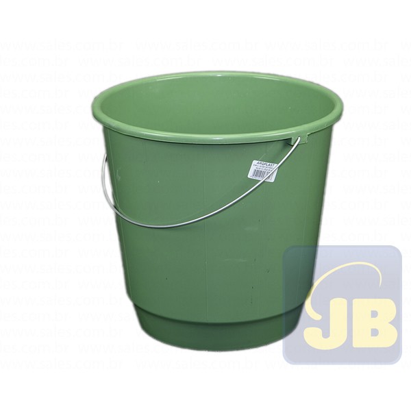 BALDE PLASTICO 15 LT ALÇA GALVANIZADA C...
