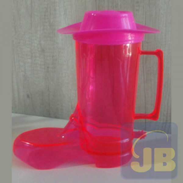 COPO BOTINHA ACRILICO SEM CANUDO 700 ML COM TAMPA CX 40 COD. 1948