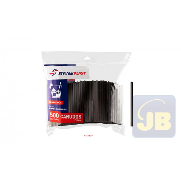 CANUDO DRINK 6 MM PRETO STRAWPLAST PCT 5...