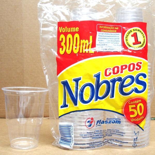 COPO ACRILICO CRISTAL 300 ML NOBRE PCT 5...