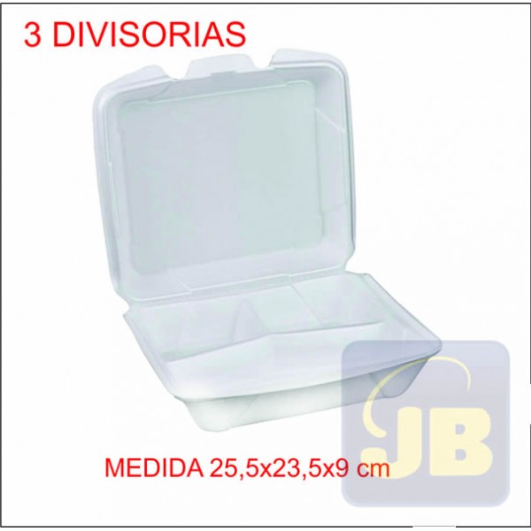 ISOPOR BANDEJA HF 132 3 DIVISORIAS FIBRA...