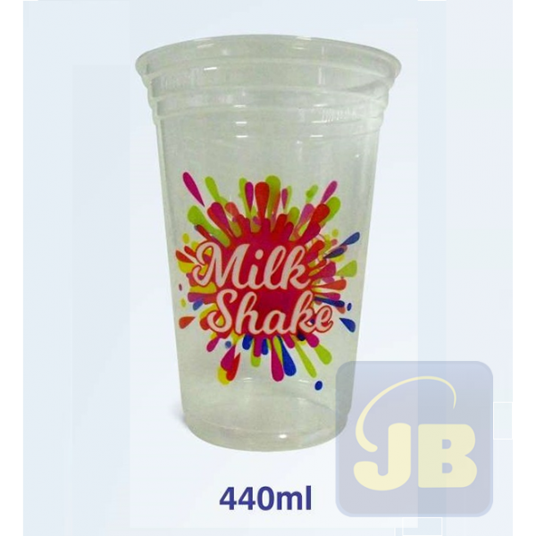 COPO PLASTICO 440 ML MILK SHAKE CRISTALC...