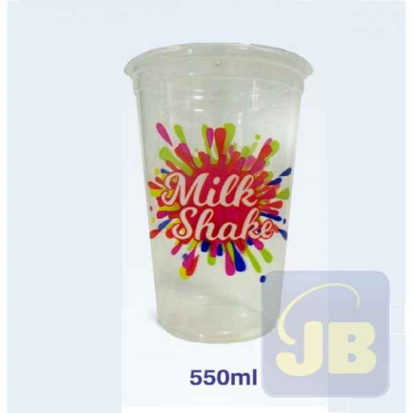 COPO PLASTICO 550 ML MILK SHAKE CRISTALC...