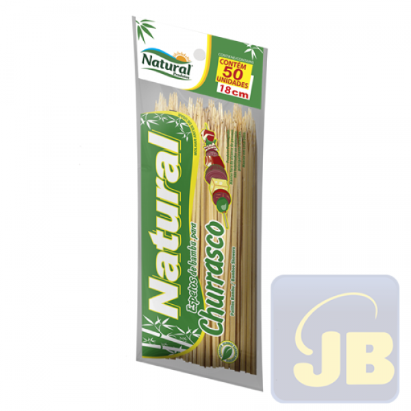 ESPETINHO DE BAMBU 18 CM NATURAL PCT 50 ...