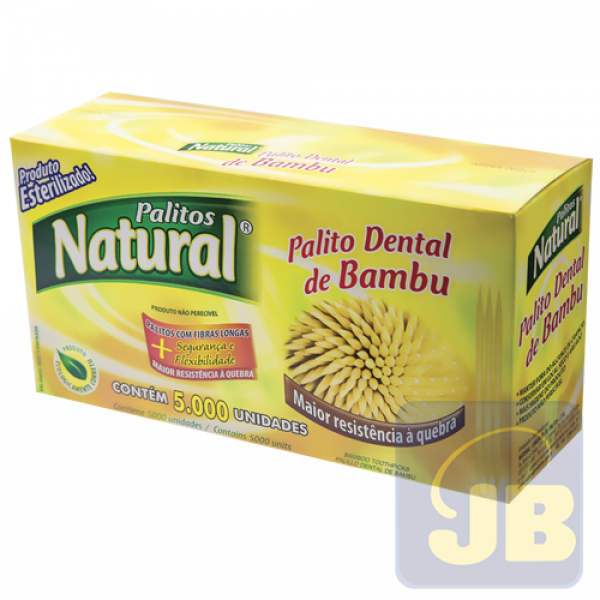 PALITO DE DENTE BAMBU NATURAL CX 5000 CO...