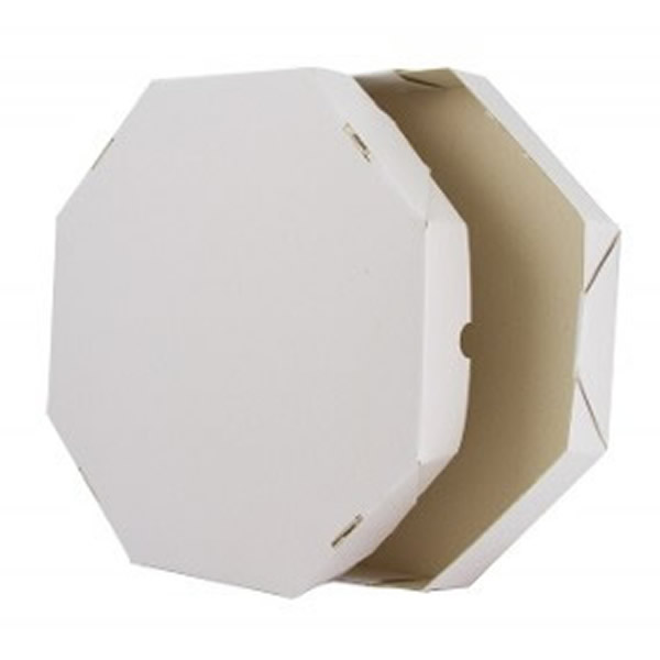 CAIXA DE PIZZA OITAVADA BRANCA PCT 25 UN
