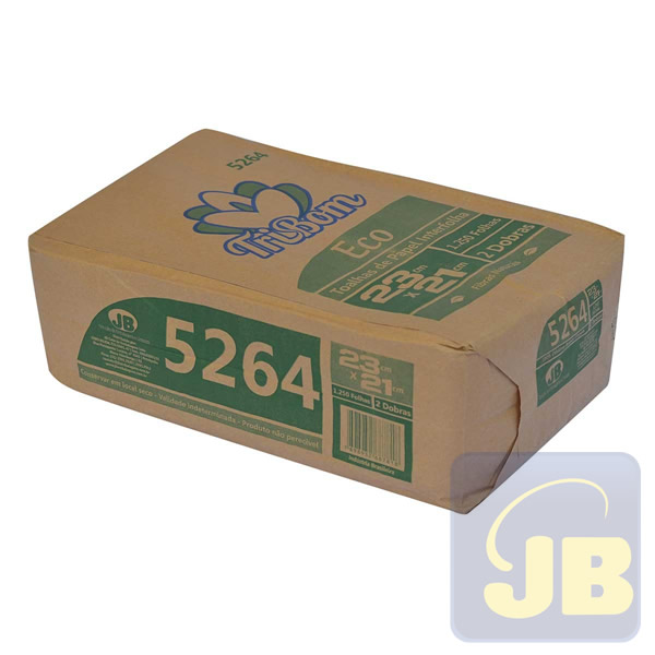 PAPEL TOALHA BRANCO 23X21 TRIBOM ECO PCT 1250 COD. 944