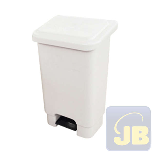 LIXEIRA PLASTICA 50 LT BRANCA COM PEDAL JB LAR COD. 2065