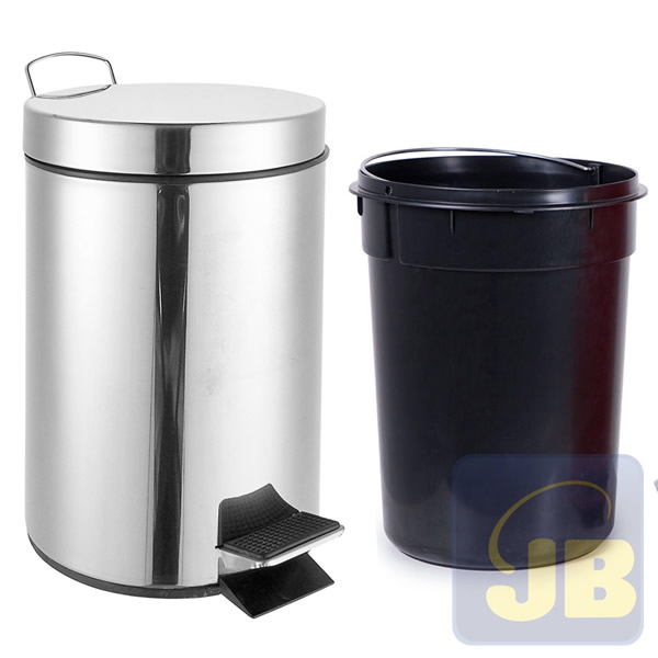 LIXEIRA DE INOX 12 LT COM PEDAL MEMBERS ...